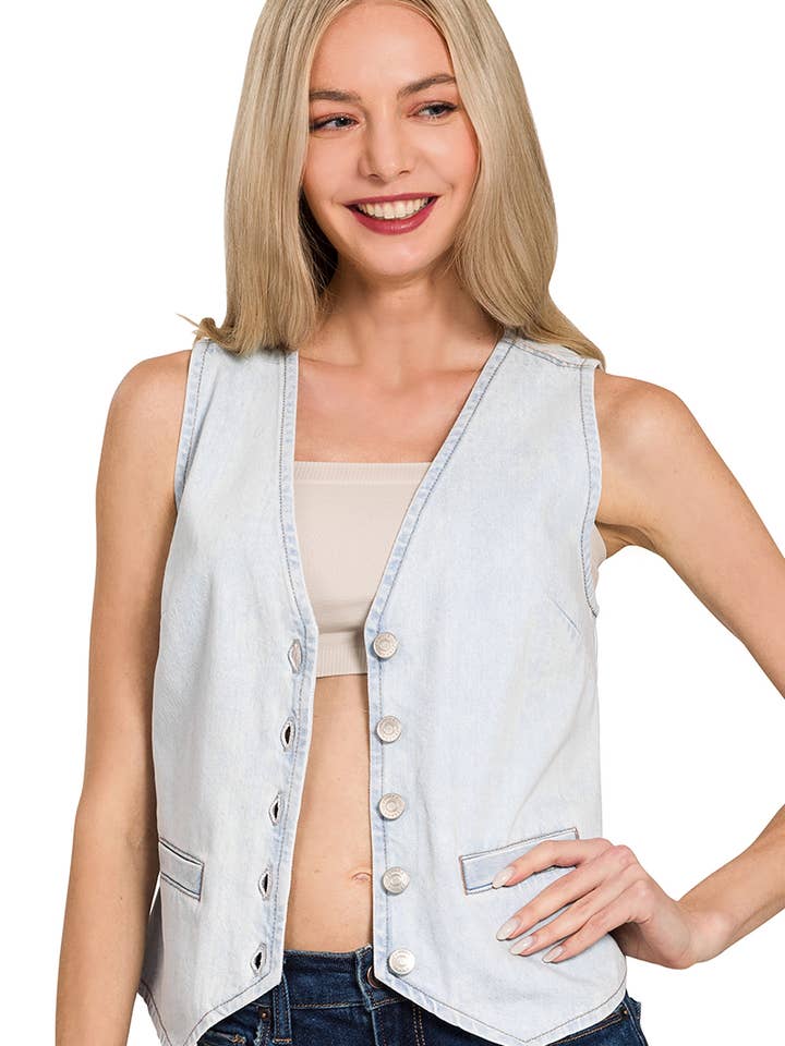 .Denimväst för wholesale av 42POPS