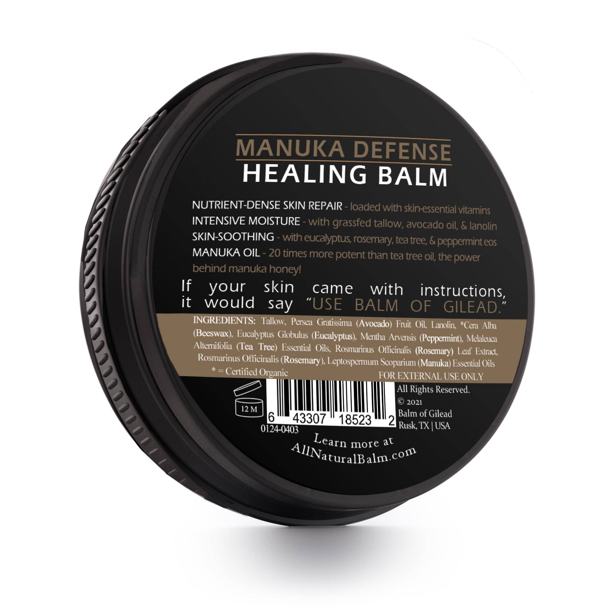 Balm of Gilead - Vendita all'ingrosso Unguenti/Balsami/Creme curative - Balsamo curativo Manuka Defense, 2 oz1