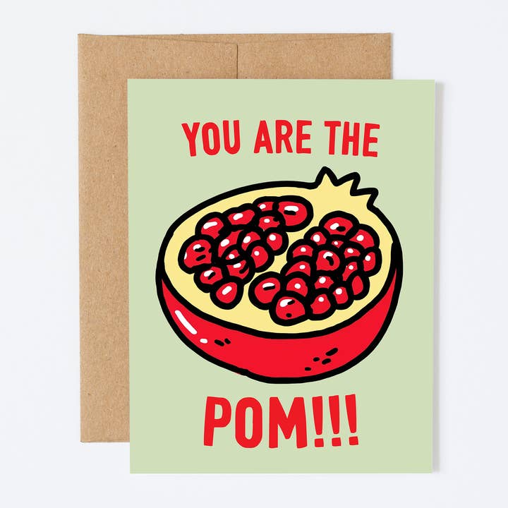 Wortspiel-Granatapfel-Dankeskarte für den Großhandel von Silly Goose Greeting Co.