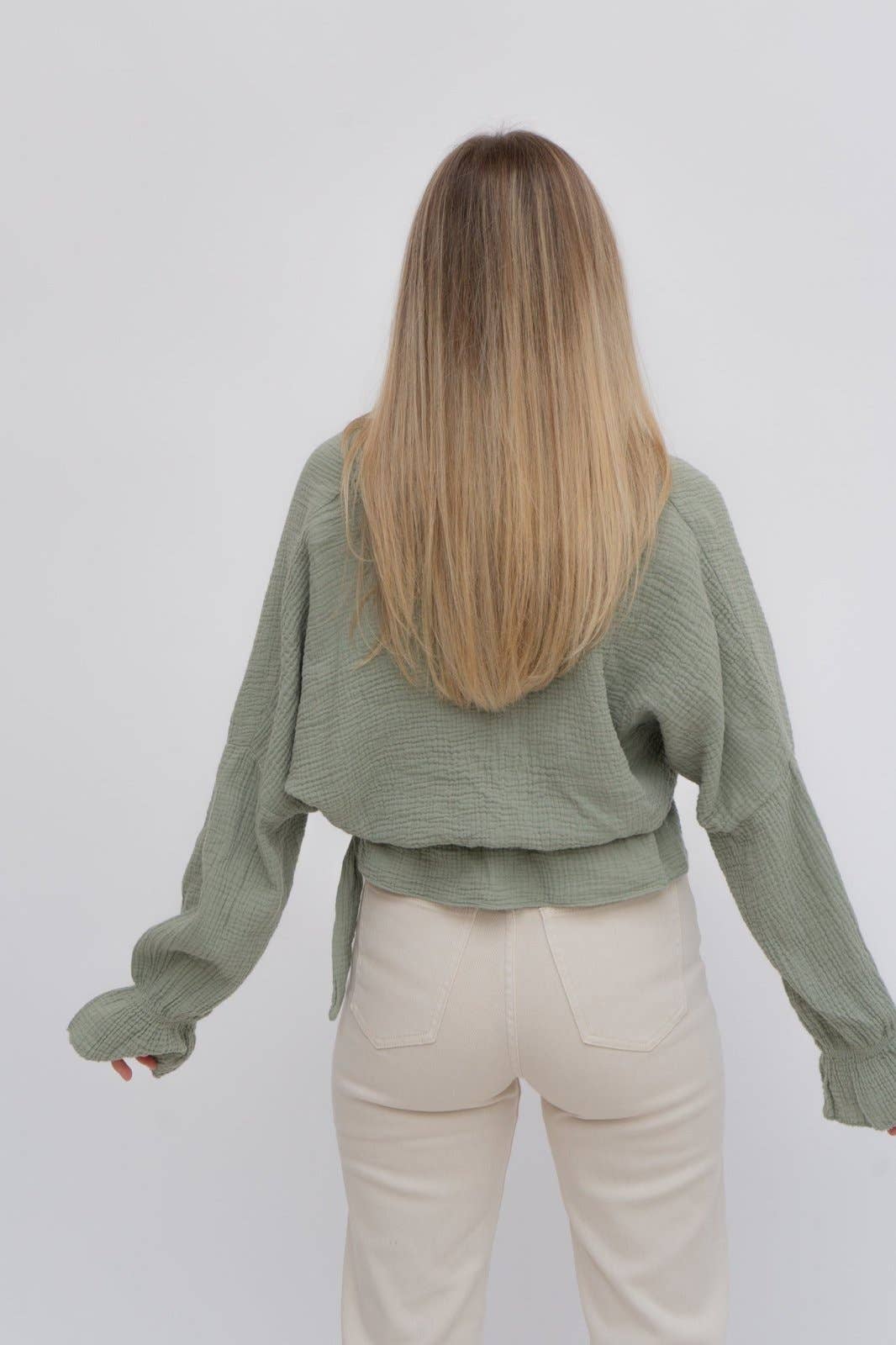 Wild Daisy - Wholesale Blouse - Women's - Oversized shirt BEST OF BONNIE in khaki4