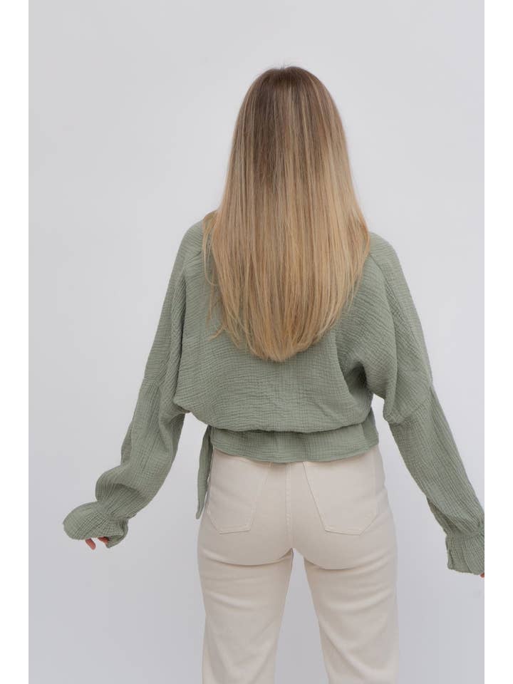 Wild Daisy - Wholesale Blouse - Women's - Oversized shirt BEST OF BONNIE in khaki4