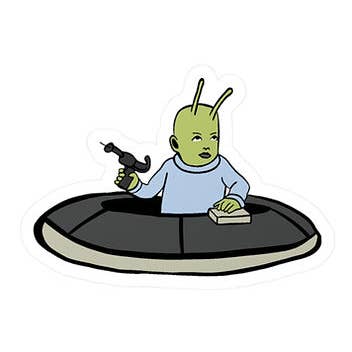 Alien BB Vinyl Decals for wholesale by Brain Cradle