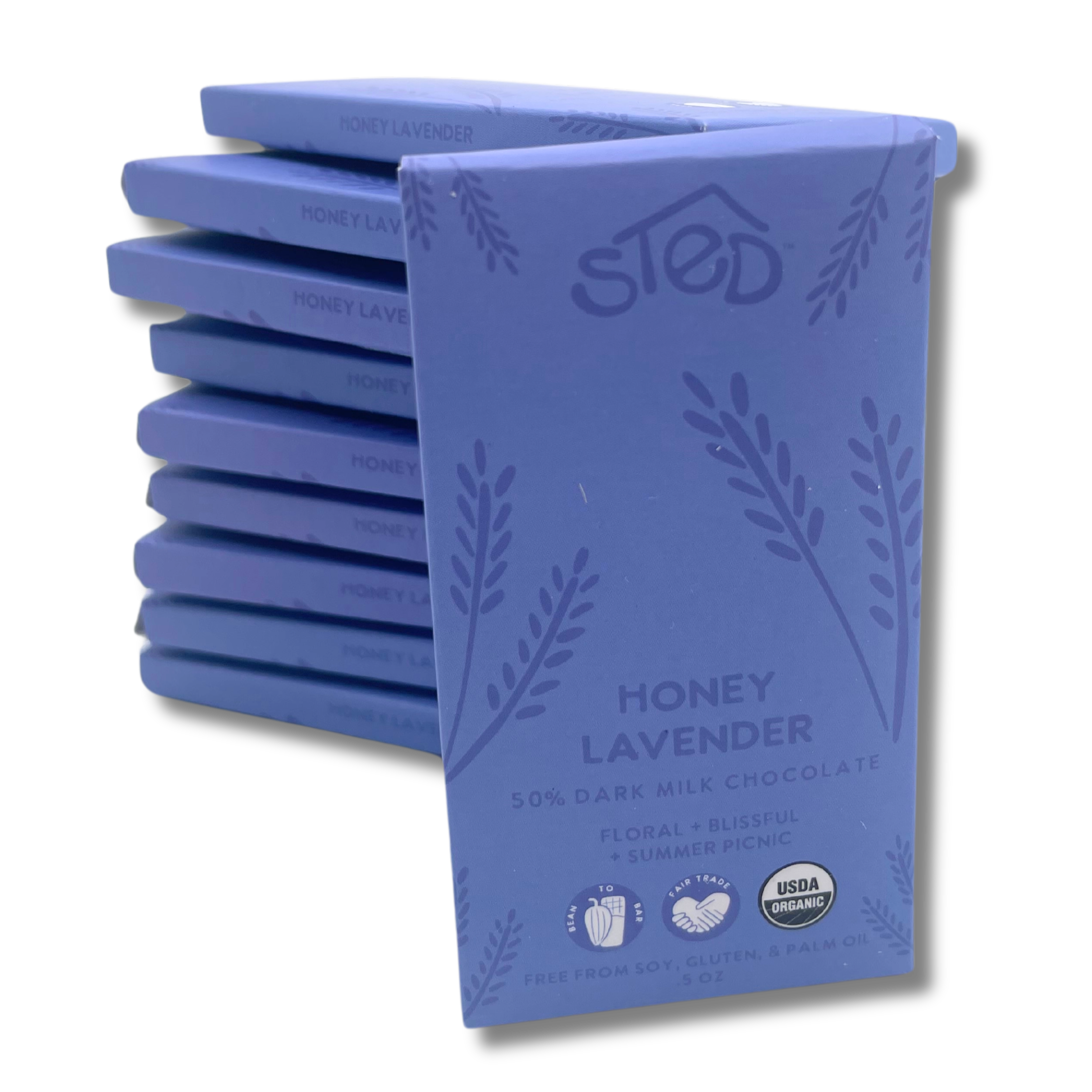 Sted Foods - Wholesale Chocolate bar - Mini Honey Lavender1