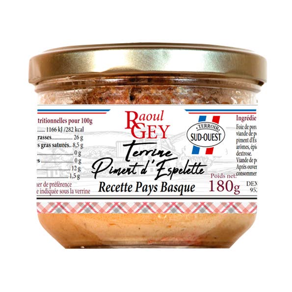 Espelette pijnboomterrine 180 g - Raoul Grey - 53074 voor wholesale door Maison RGEY