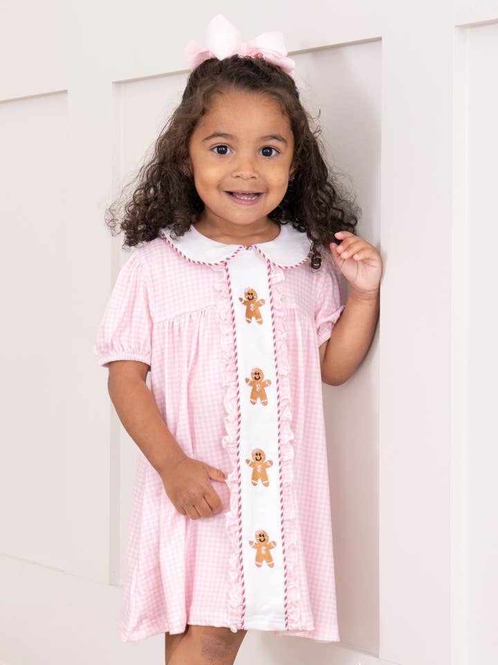 Gingerbesties Embroidered Dress for wholesale by Marie Nicole Clothing