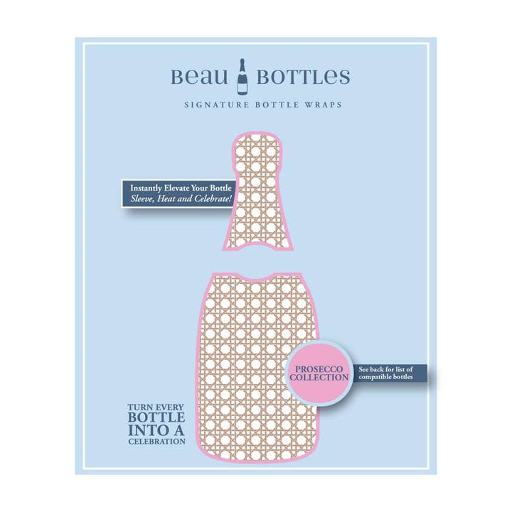 Beau Bottles – Saco de presente de vinho por atacado – Beau Bottles Castanho e Branco Cana - Coleção Prosecco5