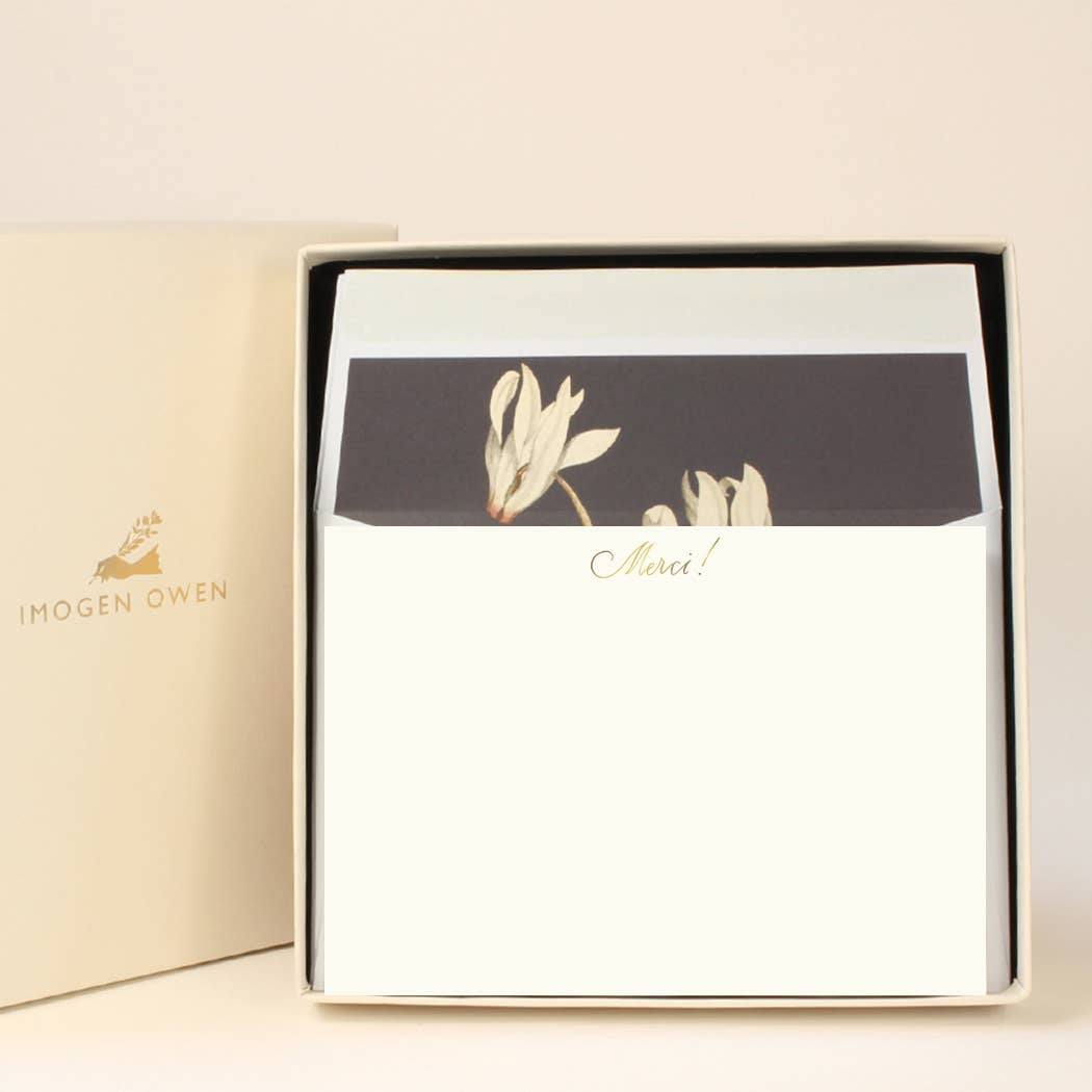 IMOGEN OWEN - Wholesale Stationery/Notecard Set - CYCLAMEN LUXURY WRITING SET5
