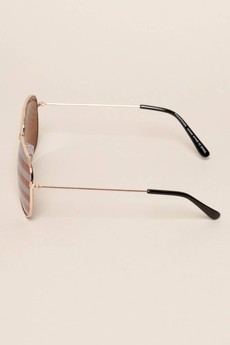  ASSORTED COLOR USA American Flags Aviator Sunglasses for wholesale on Faire7