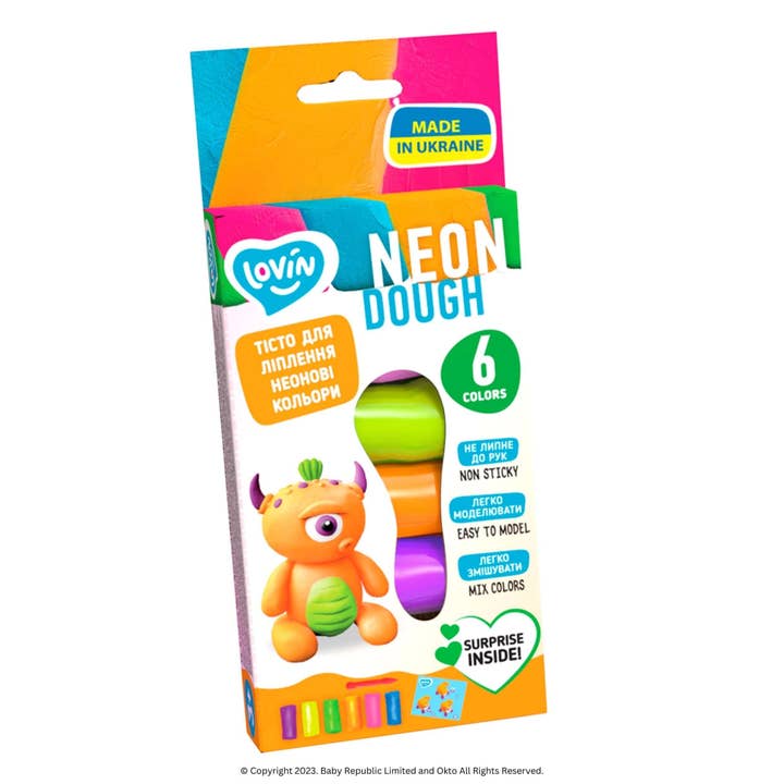 Baby Republic - Wholesale Putty/Slime - Kids - Lovin™ Modelling Dough Set - Neon