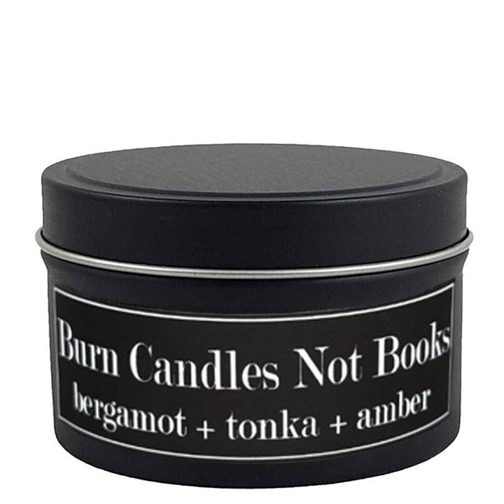 Bougies, pas de livres 4oz Bougie Bergamote + Tonka + Ambre pour la vente par Fly Paper Products