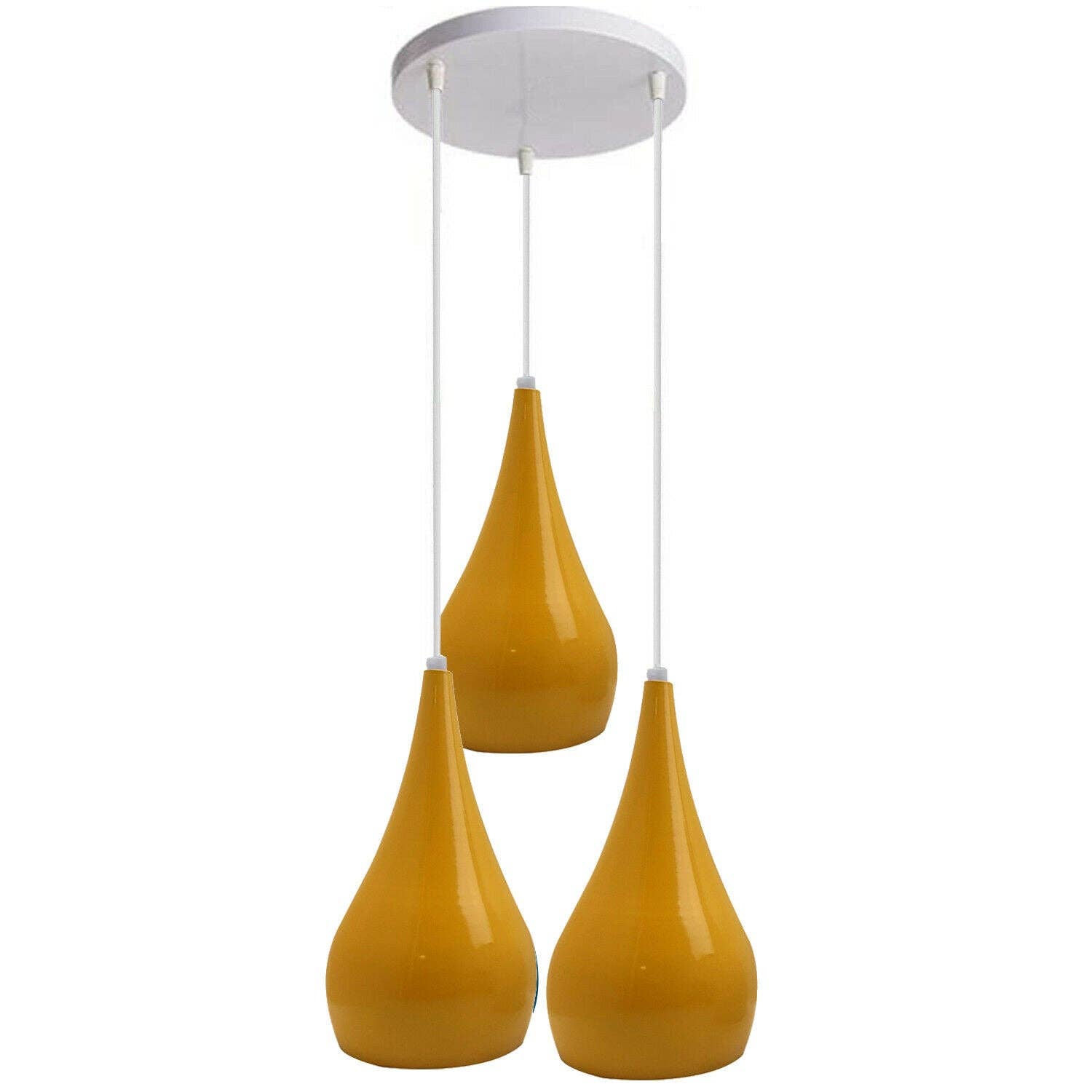 Ledsone - Vente Lustre/Suspension - Suspension de lustre à abat-jour de couleur jaune ~ 19110