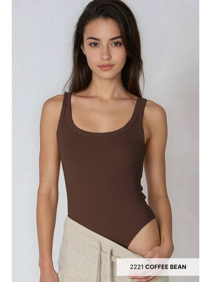 NIKIBIKI - Wholesale Bodysuit - Women's - NS7867 - Ribbed Scoop Neck&Back Bodysuit6