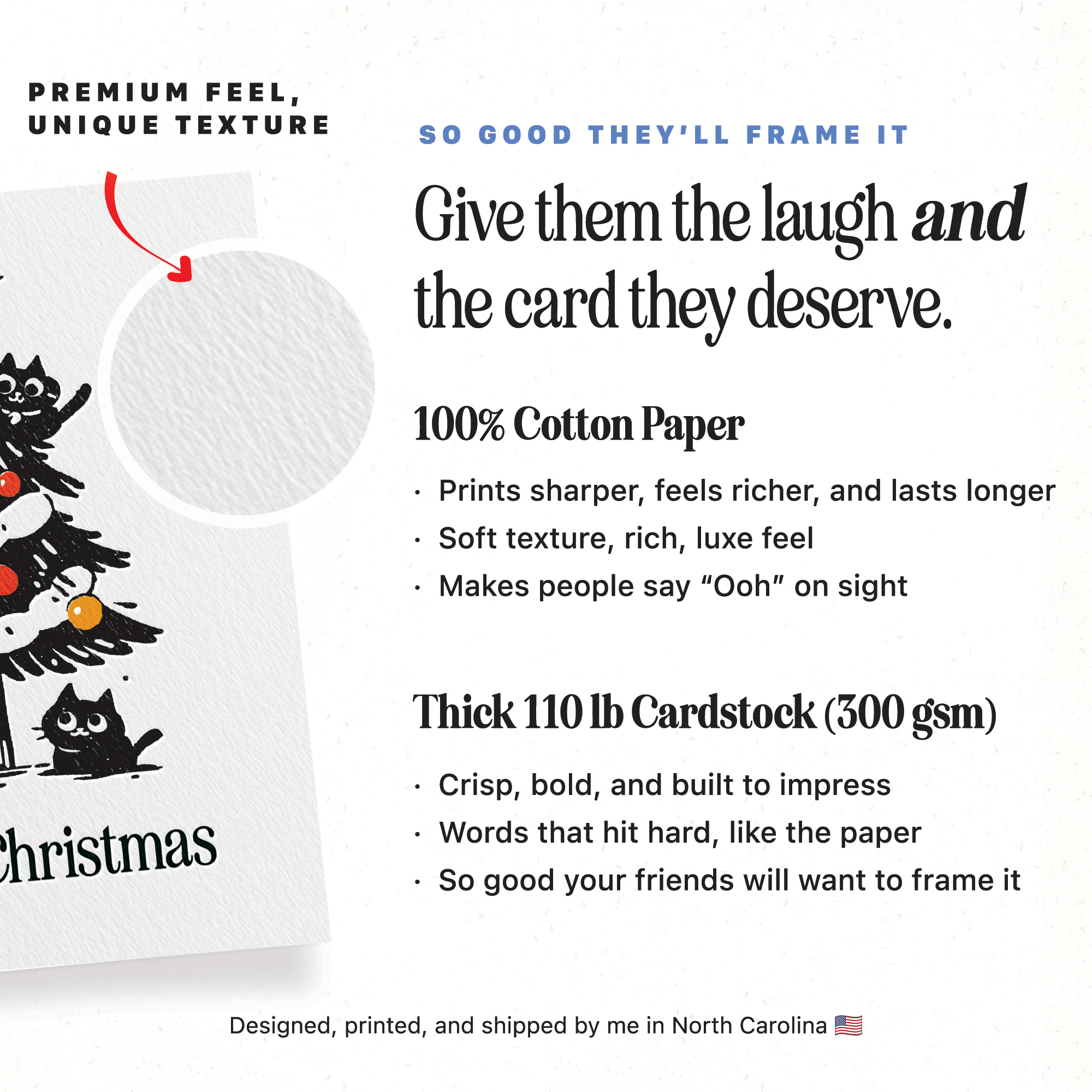 Petty Paper Studio – wholesale Julkort – Mjauig Jul för kattälskare - A2 Julkort1