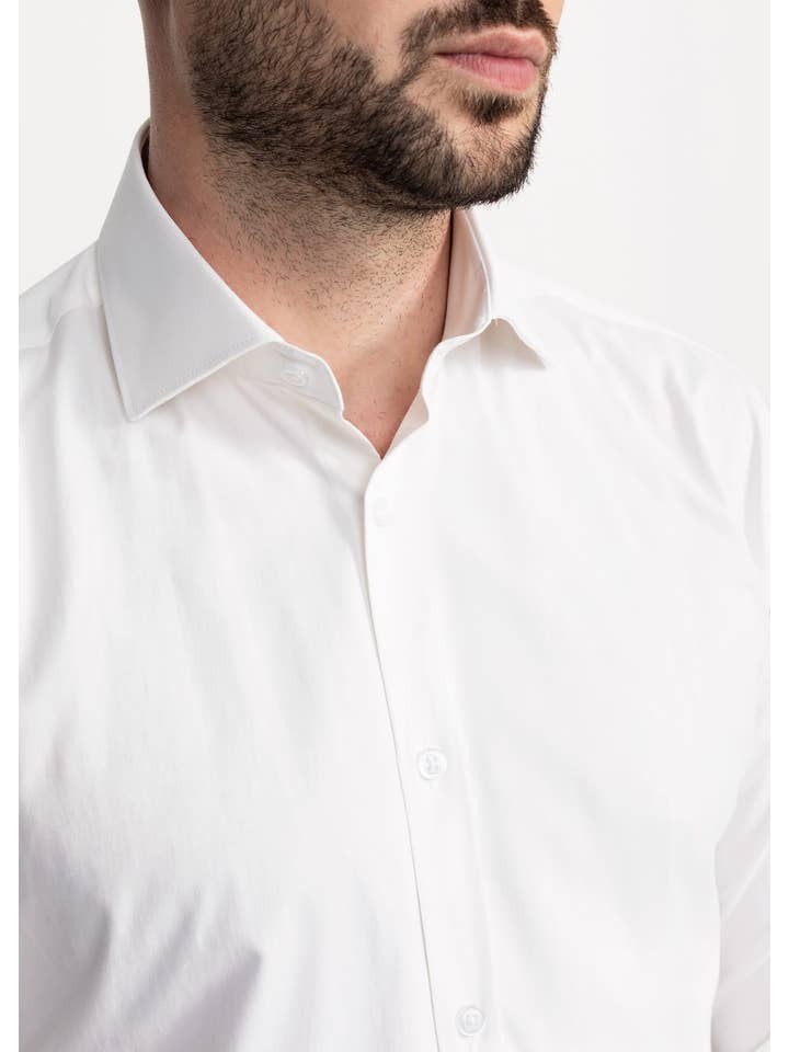 De IONESCU - Wholesale Button Down Shirt - Men's - The "Peles" Egyptian Cotton Shirt - Ecru1