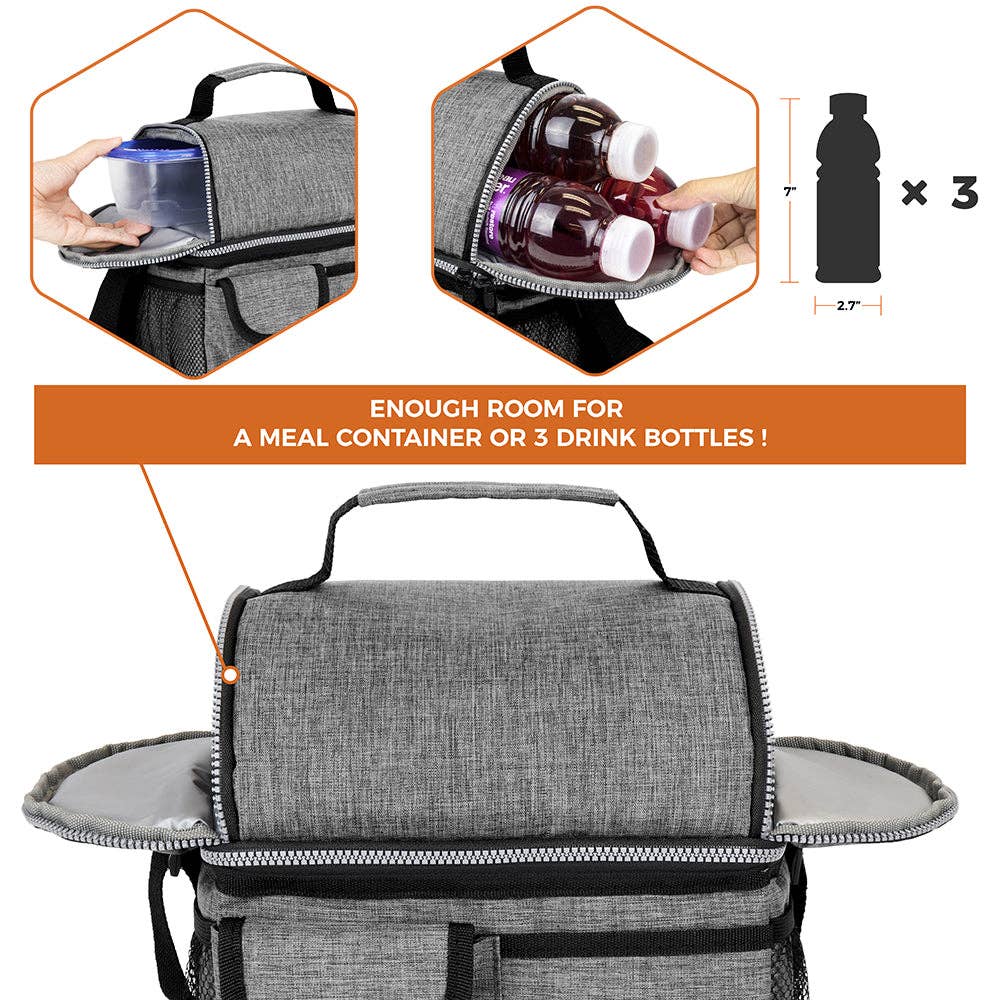 OPUX - Wholesale Lunch Bag/Box - Two-Sided Double Deck Insulated Lunch Box - 16 Cans57