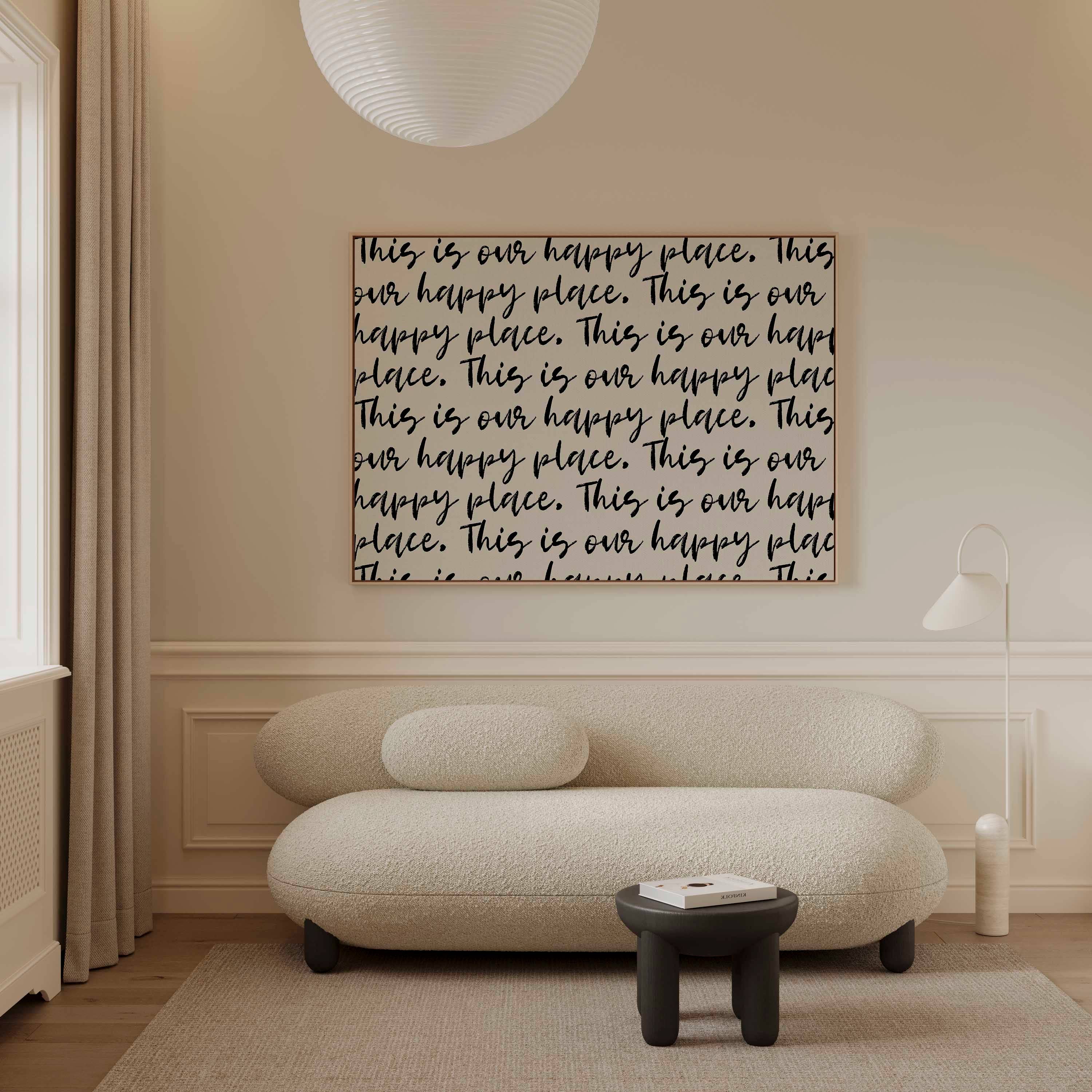 D'LUXE PRINTS - Wholesale Art Print - This Is Our Happy Place Script Print1