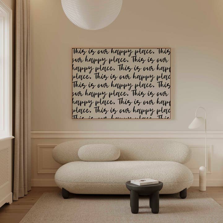 D'LUXE PRINTS - Wholesale Art Print - This Is Our Happy Place Script Print1
