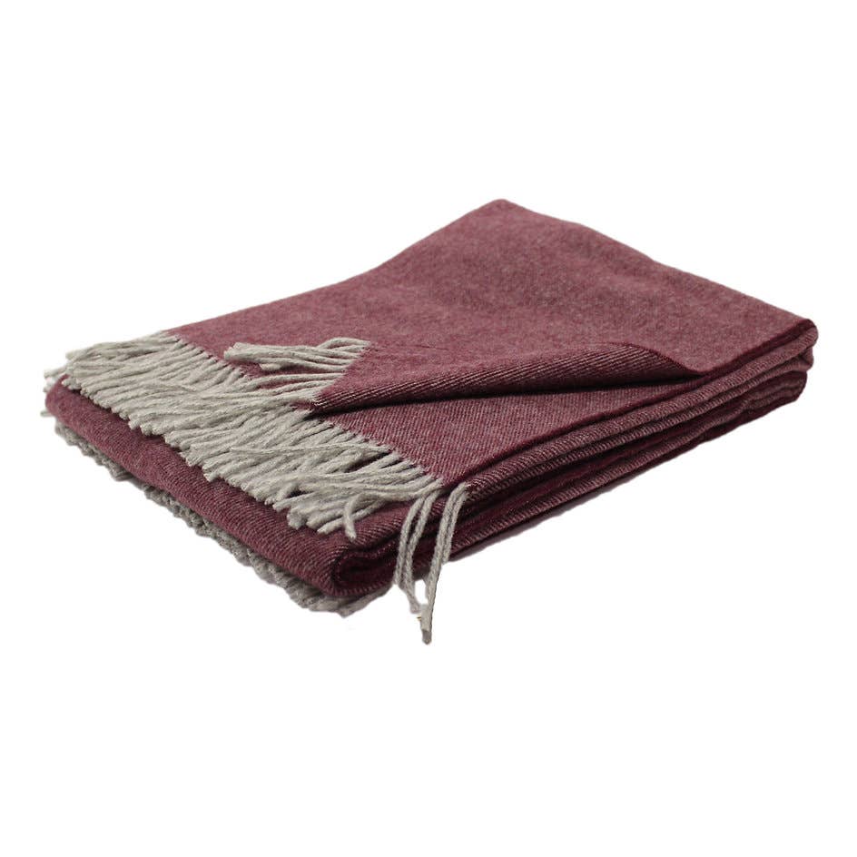 Burgundy MELANGE pure wool blanket for wholesale on Faire3