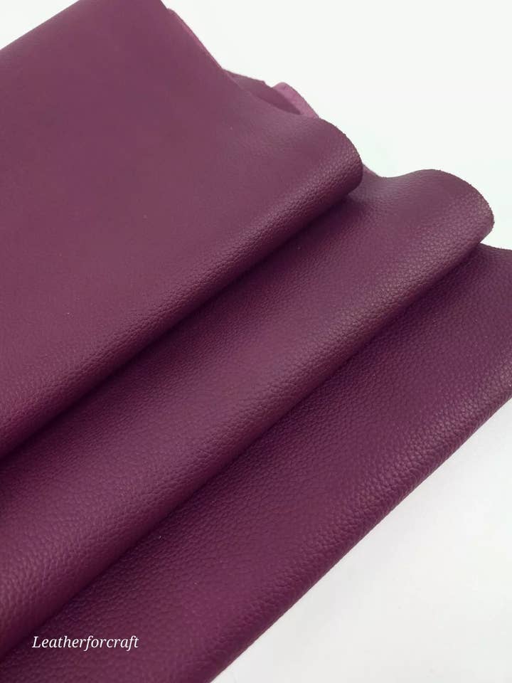 Violettes Écrasées Roma Cuir de Veau Nappa Gaufré pour la vente par Leatherforcraft