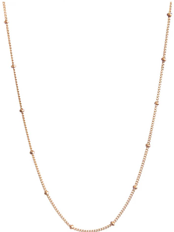 Satellite Chain Necklace Waterproof 14K PVD gold-PVD for wholesale by HoopLa