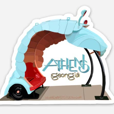Pegatina Athens GA Pill Bug para venta al por mayor de Homeward Studio