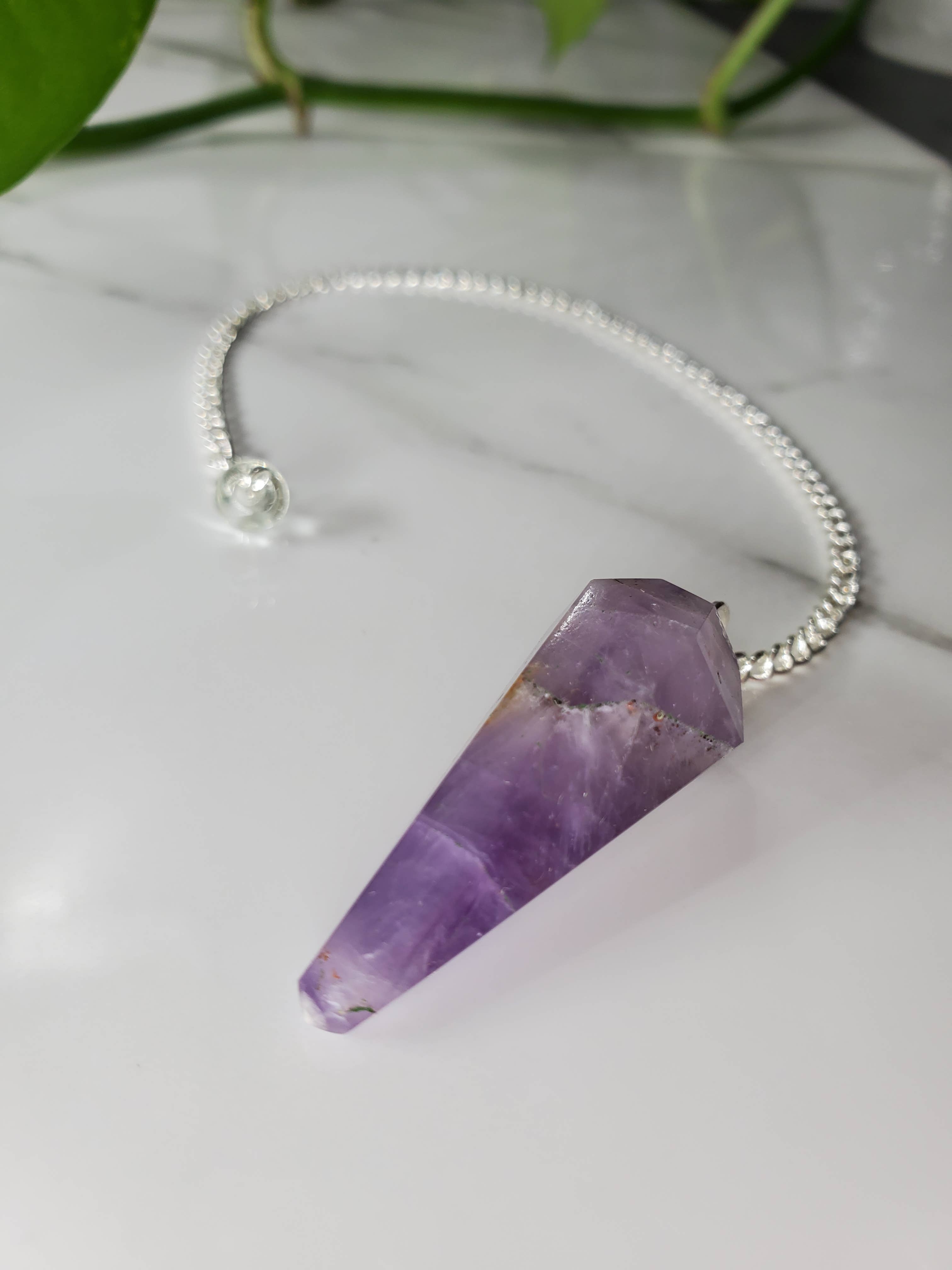 Three Witches Tea Shop - Wholesale Spiritual Stone/Crystal - Authentic Amethyst Crystal Pendulum1