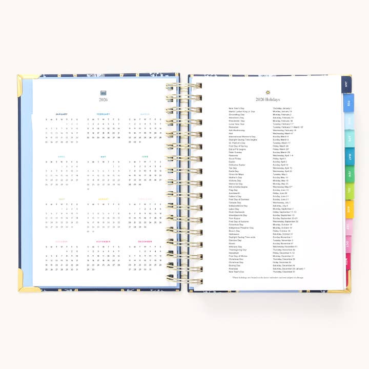 Simplified by Emily Ley – wholesale Planner – 2026 Spiral Daily Simplified Planner - Poppy Posies6