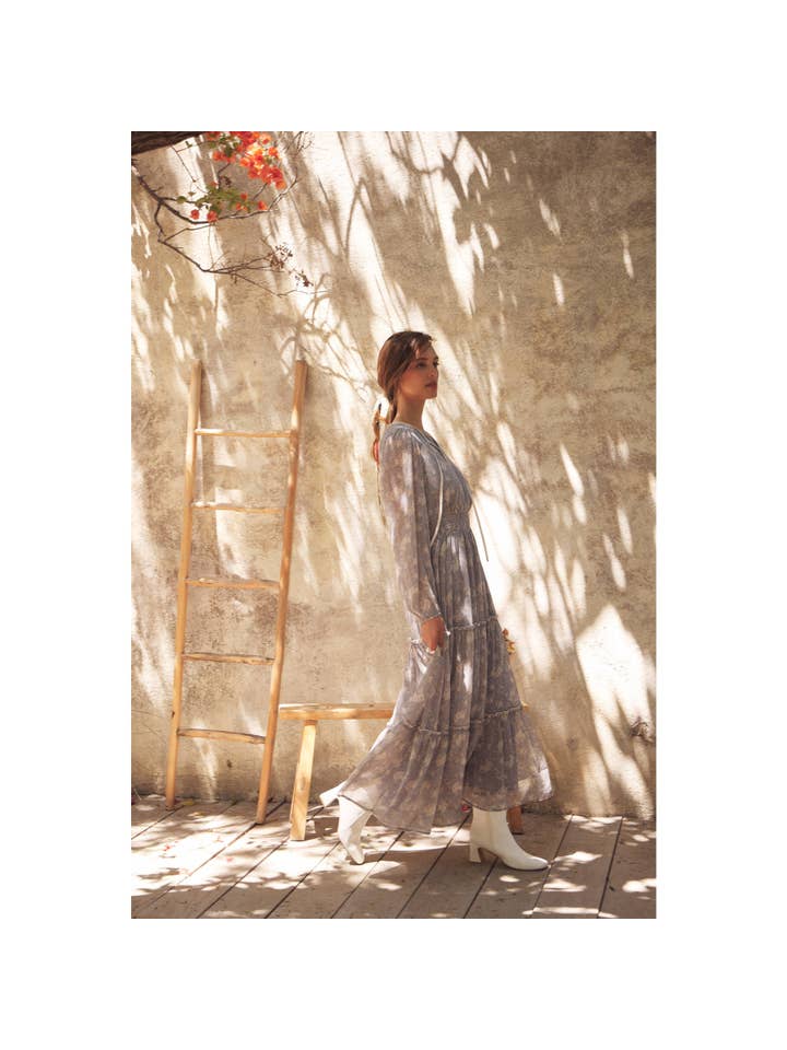 in february - Wholesale Dress - Women's - DELICATE ROMANTIC SHEER FLORAL MAXI DRESS5