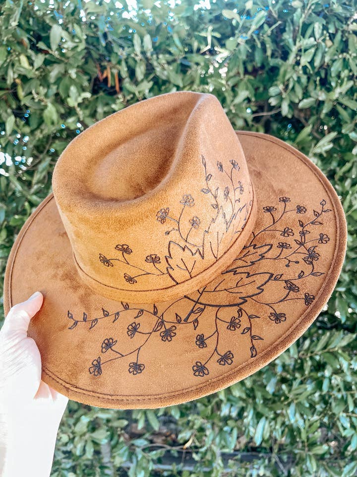 Boho Style Fedora Hat "Maple Leaf" for wholesale by Wildflower Hat Studios