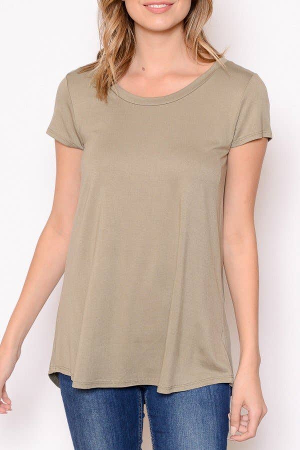Chris & Carol Apparel - Wholesale Tunic - Women's - XJ413145T - Perfect Solid Plus Size Basic Tee Short Sleeve16