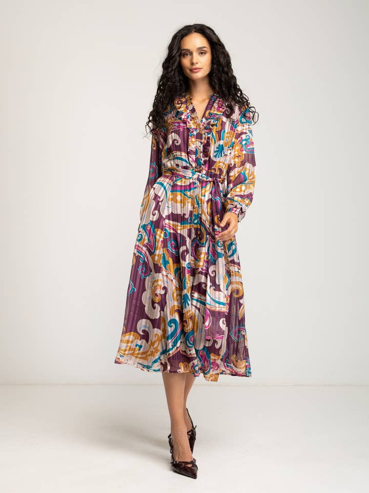 Galena paisley print mini jurk voor wholesale door NIZA