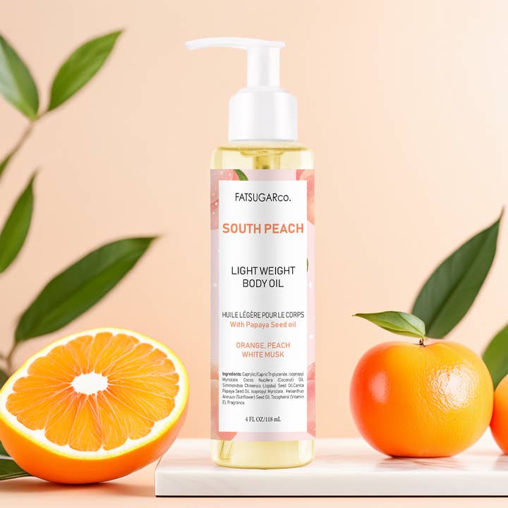 South Peach Body Oil for wholesale by Fatsugarco