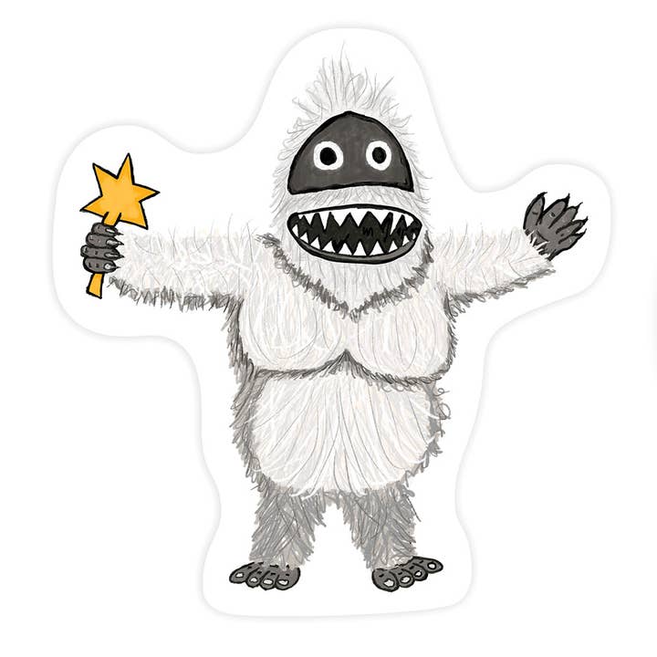 Yeti - Mini klistermärke för wholesale av Nice Enough Stickers