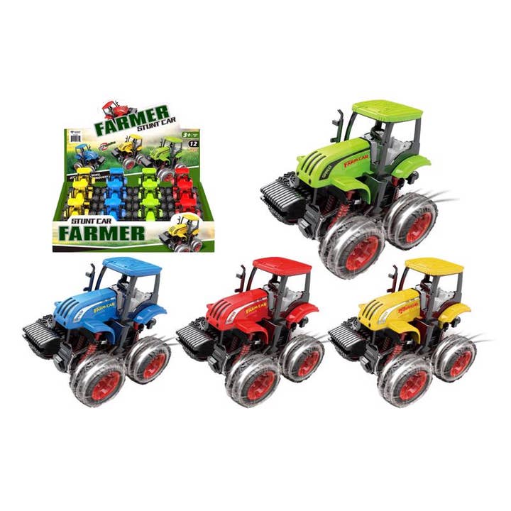 Everyday Supply Co - Wholesale Toy Car/Truck - Kids - Diamond Visions Pull-Back Farm Tractor Toy, 12-Pack