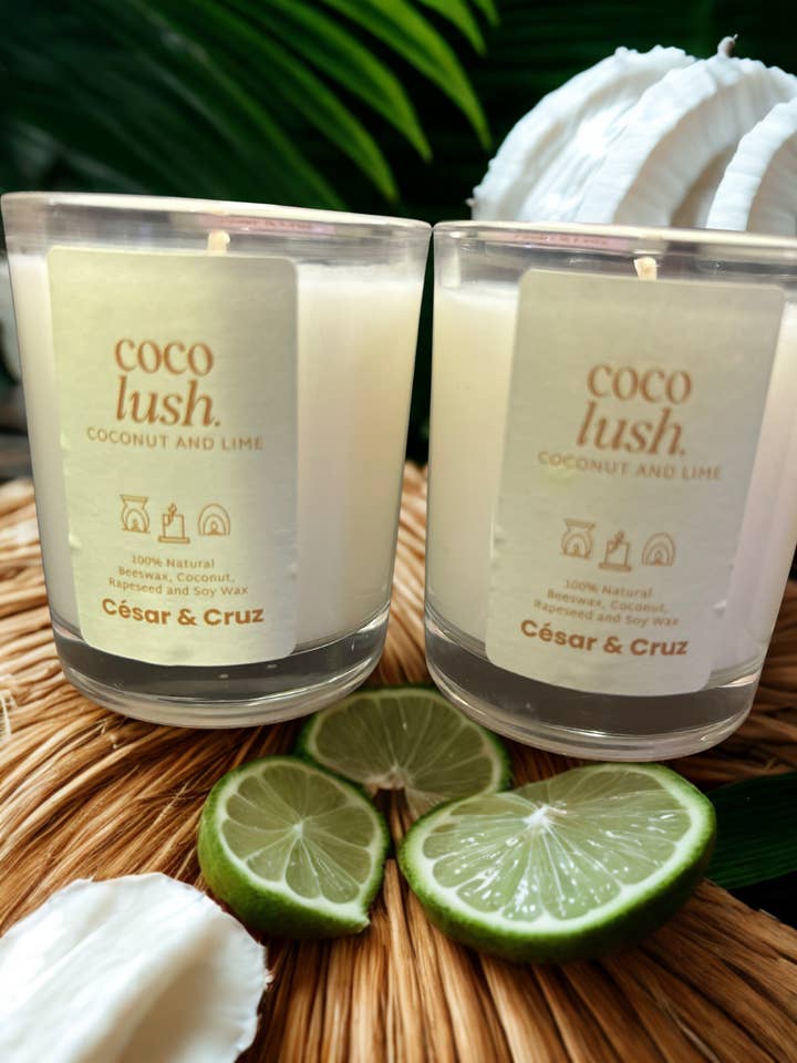 Coco Lush Mini Kaarsenset — 4 x Natuurlijke Reismaat voor wholesale door César & Cruz