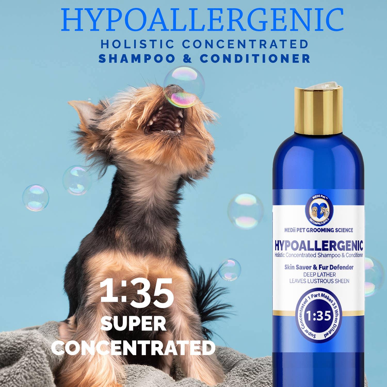 Global Private Brands - Vendita all'ingrosso Shampoo - Cani - Super shampoo e balsamo ipoallergenico Medii Pet da 16 oz5