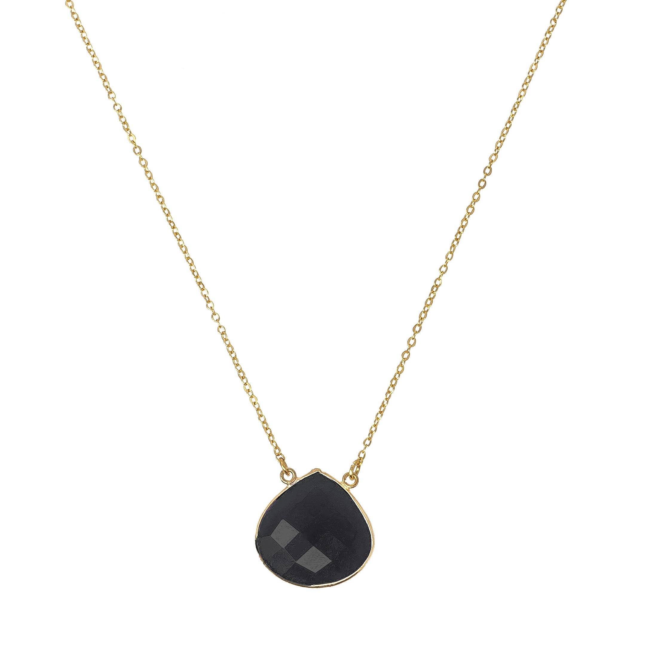 Ashiana London – wholesale Pendant/charm necklace – Acapulco Black Onyx Necklace0