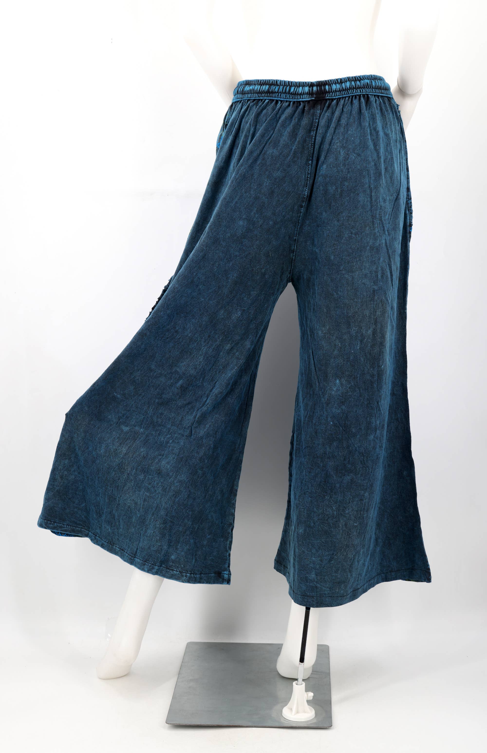 Himalaya Handmade - Wholesale Pants - Women's - Floral Embroidered Wide Leg Cotton Palazzo Pants13