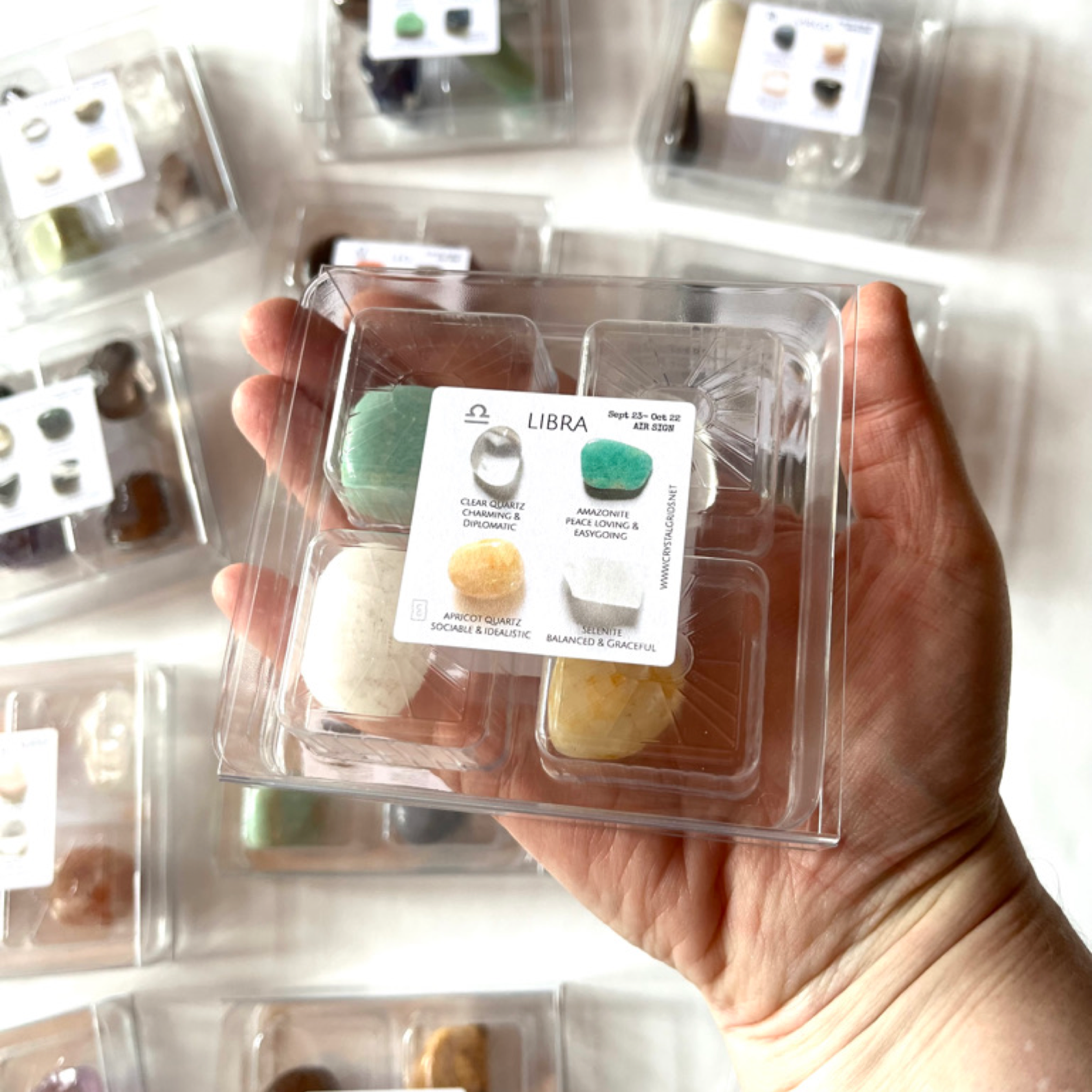 Crystal Grids - Vendita all'ingrosso Pietra/cristallo spirituale - Sagittarius Zodiac - Jumbo - Set regalo con cristalli e pietre7