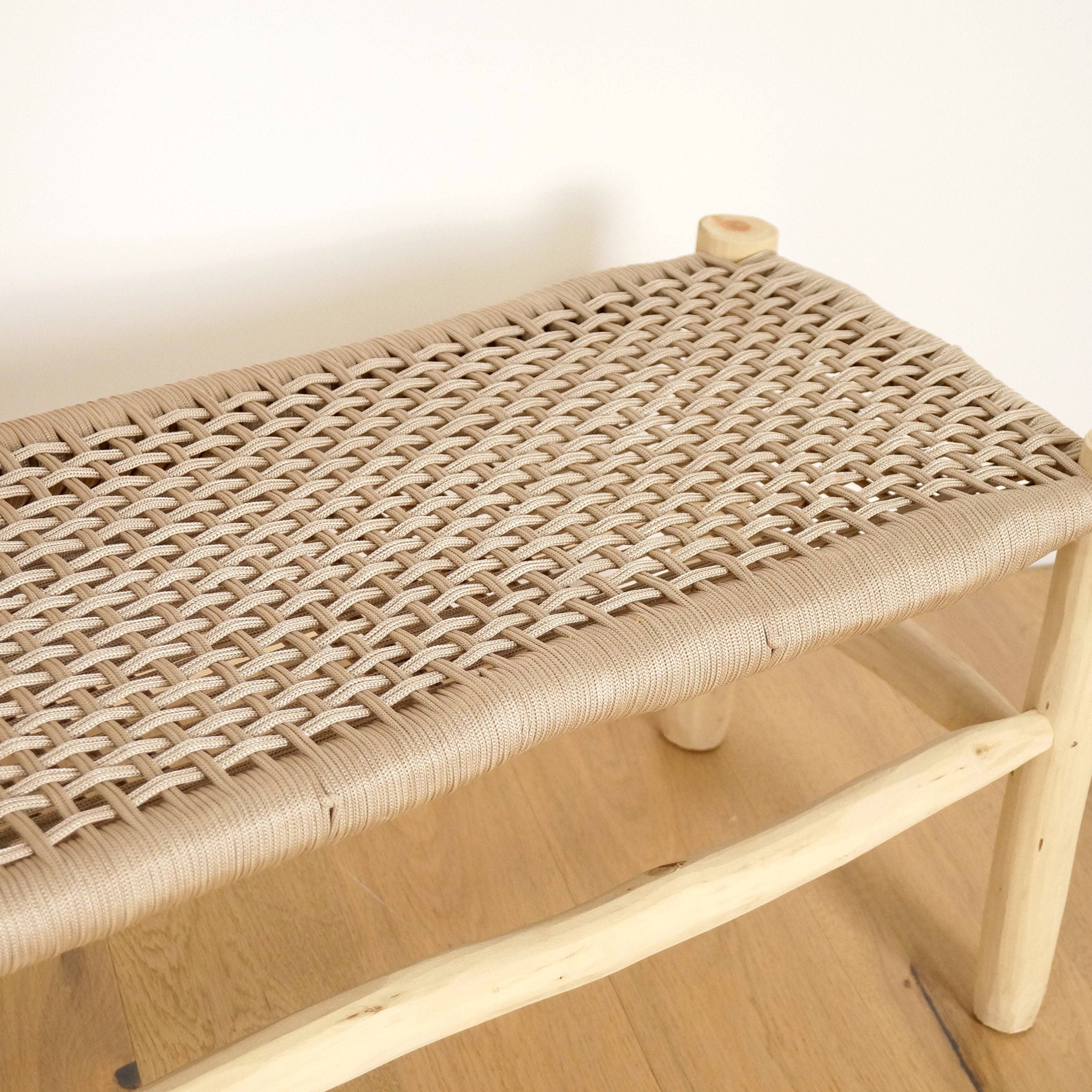 Bohome Living - Wholesale Bench - Wooden bench with beige nylon seat3