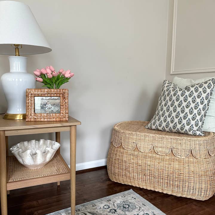 Auden & Avery - Wholesale Basket - Scalloped Rattan Basket - Medium PRE-SALE