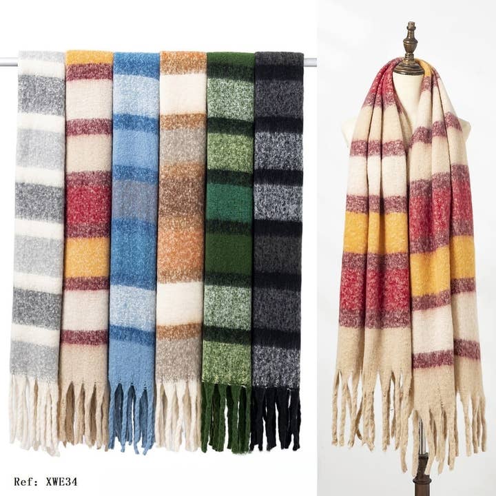 ASSORTMENTS SCARVES 12 UNITS PER PACKAGE. FALL-WINTER COLLECTION for wholesale on Faire0