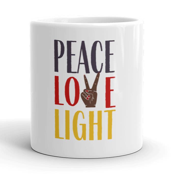 Peace Love & Light Mug for wholesale by GLAMOROUS HIPPE