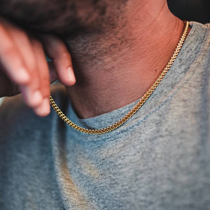 18K Gold Franco Chain (4MM) for wholesale on Faire4