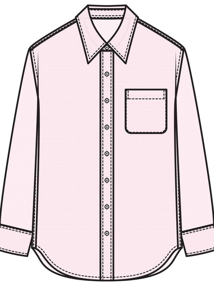 RD Style - Wholesale Button Down Shirt - Women's - PADME OXFORD LS SHIRT- 57W156S4