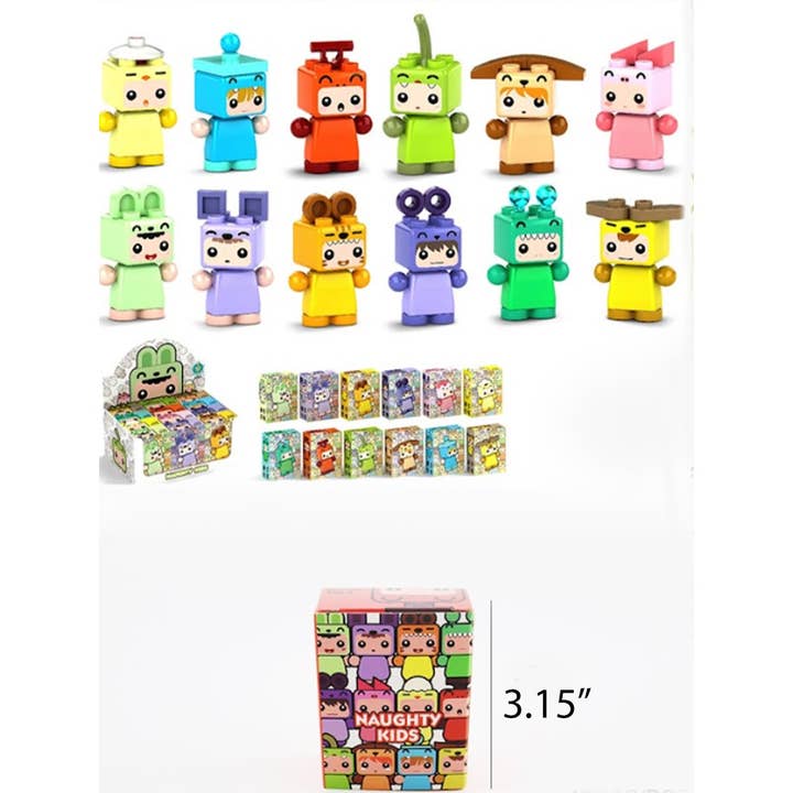 Lovely Character Building Block Assembly Toy for wholesale by Funteze