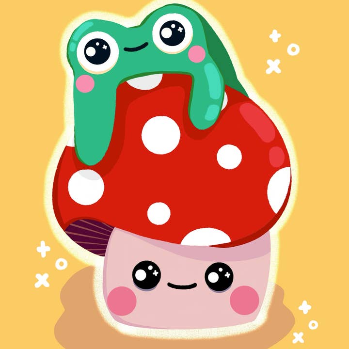 froggy shroom (tirage d'art) pour la vente par heypandadesigns