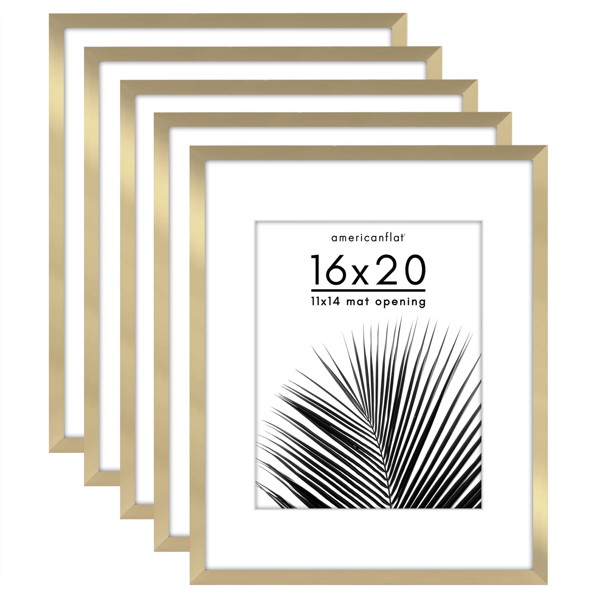 Americanflat - Wholesale Picture Frame - Americanflat 5 Pack Picture Frames With Mat Plexiglass Cover68