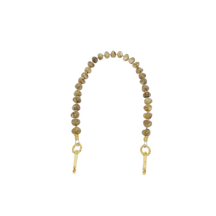 The Lilley Line - Wholesale Bag Strap - Women's - Clutch Strap, Pebble Gemstone in Light Tortoise