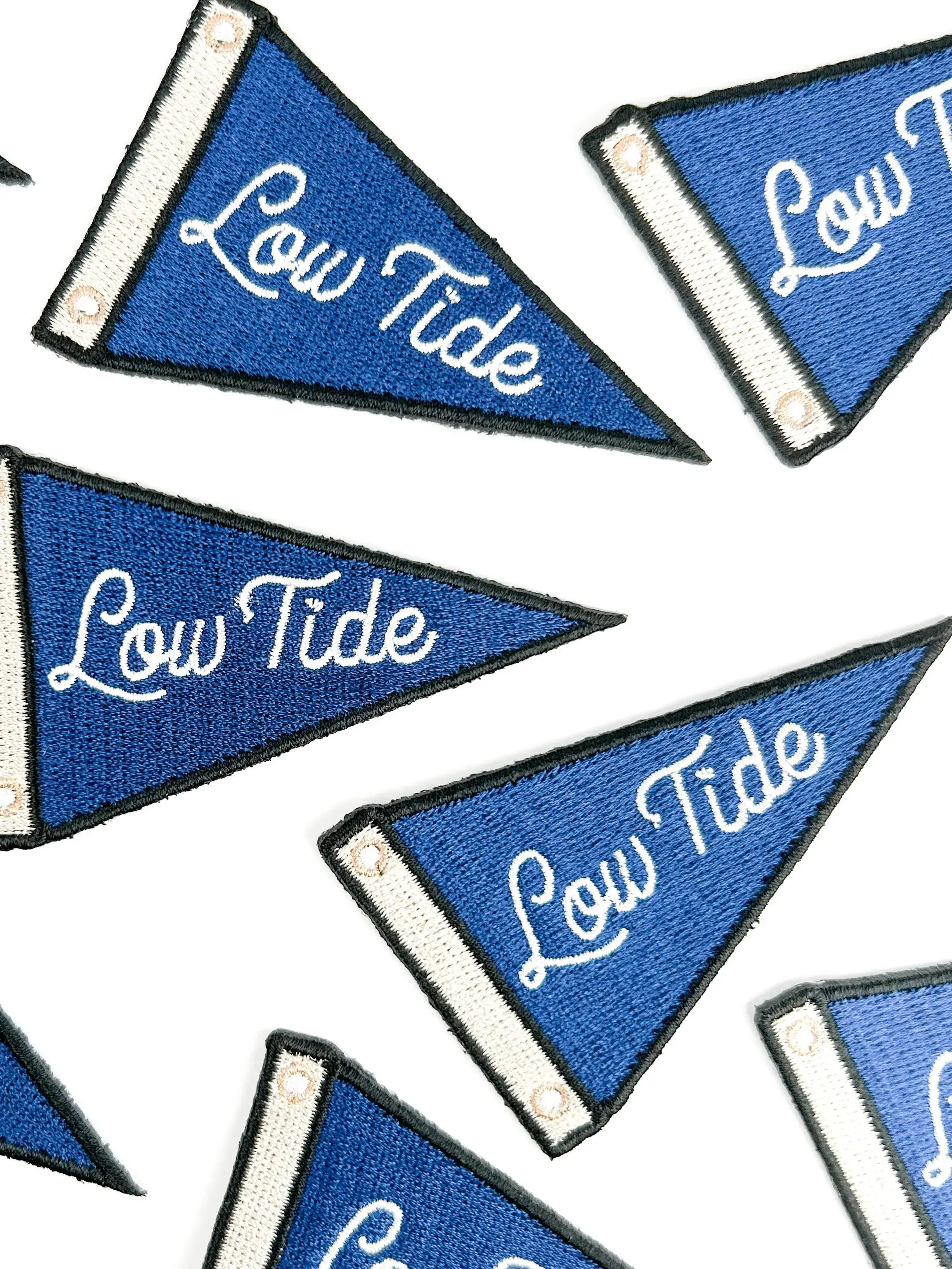 Field Trip Threads - Vente Écusson - Écusson Brodé à Coudre ou à Repasser Drapeau Nautique de Voile Low Tide Patch3